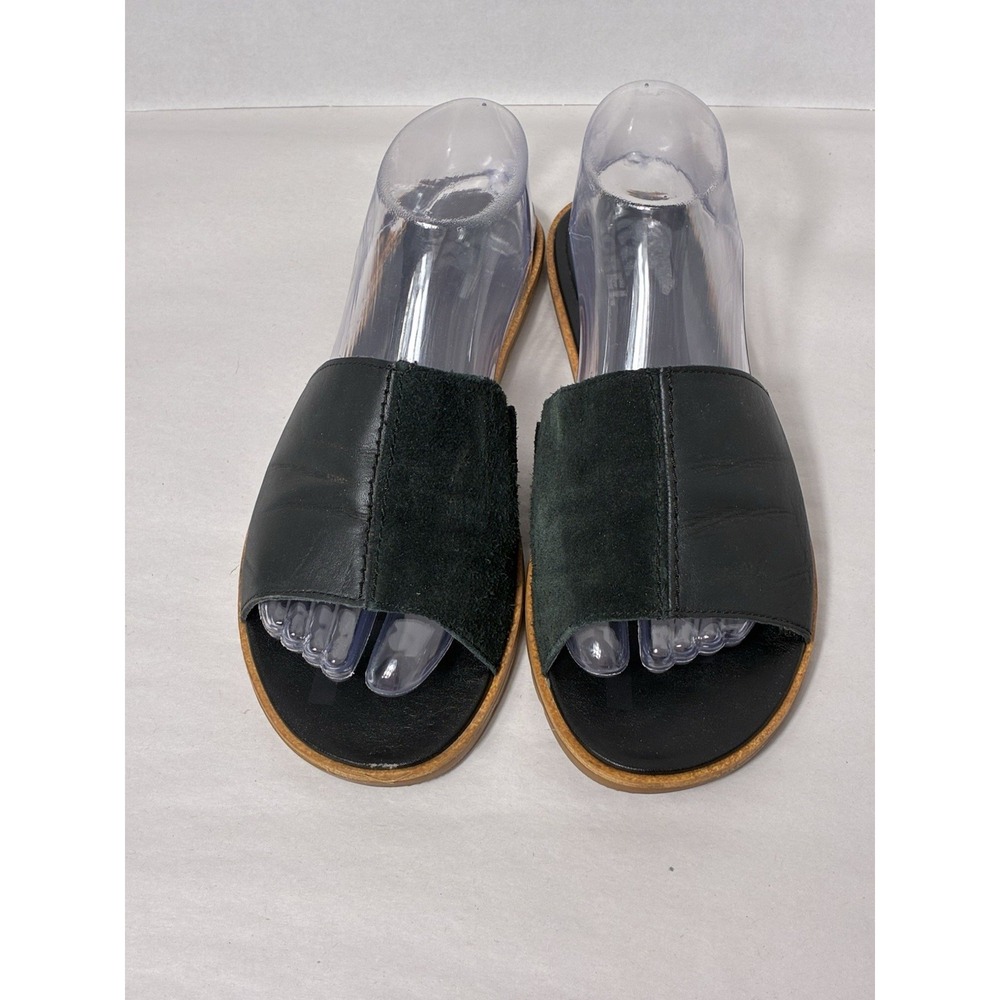 sorel ella block sandals Black Slip On Sz 9 Summer Classic